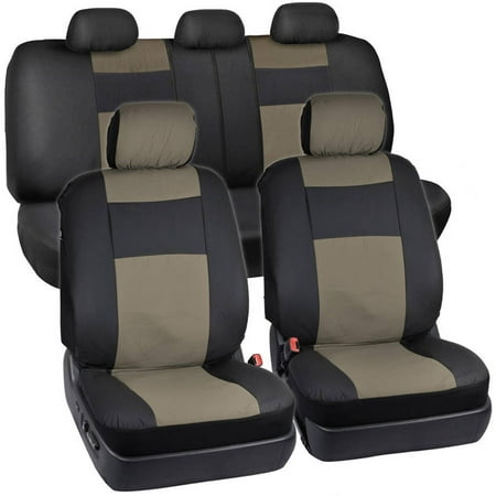 Car Van Front Pair Grey Camo Medium Universal Waterproof Airbag Seat Covers